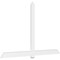 Ekena Millwork Eugene Architectural Grade PVC Gable Bracket, 108"W x 67 1/2"H x 2"D x 6"F, 15/12 Pitch GBP108X68X0206EUG00 - alternate 1